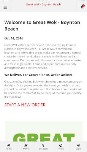 Run android online APK Great Wok - Boynton Beach from MyAndroid or emulate Great Wok - Boynton Beach using MyAndroid