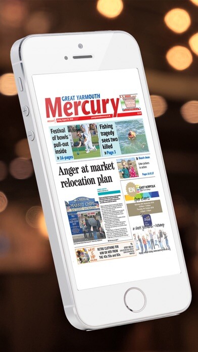 Emulate iPhone app Great Yarmouth Mercury using MyAndroid