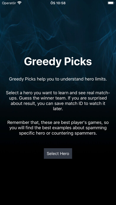 Emulate iPhone app Greedy Picks for Dota2 using MyAndroid