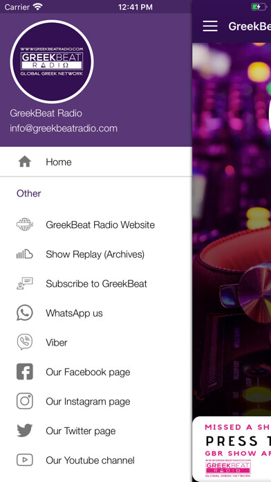 Emulate iPhone app GreekBeat Radio using MyAndroid