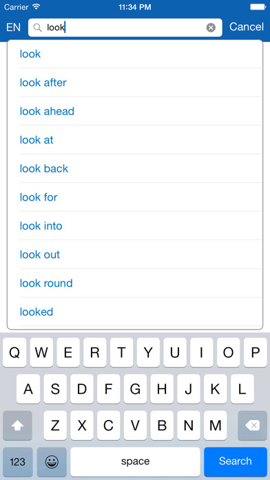 Emulate iPhone app Greek <> English Dictionary + Vocabulary trainer Free using MyAndroid