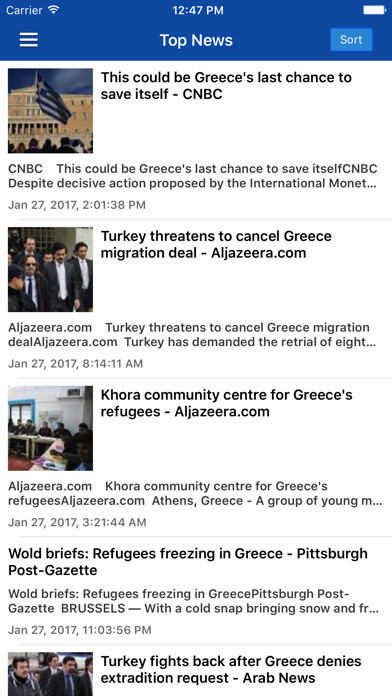 Emulate iPhone app Greek News in English & Greece Radio Free using MyAndroid