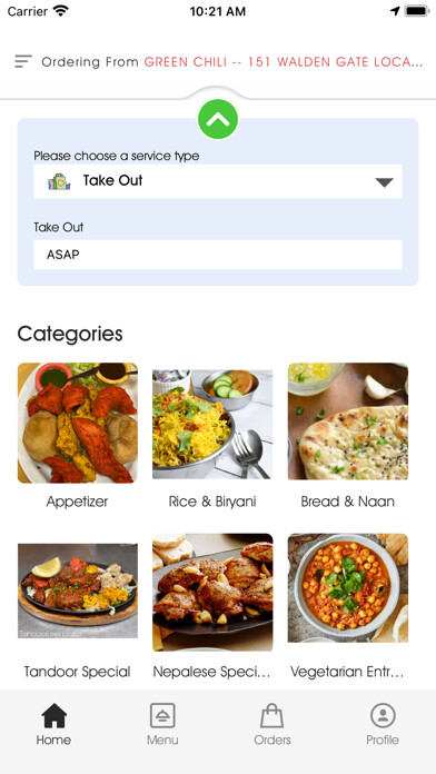 Emulate iPhone app GreenChili Cuisine of Indian using MyAndroid Emulate iPhone app GreenChili Cuisine of Indian using MyAndroid