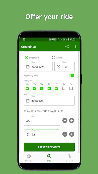 Run android online APK Greendrive - ride sharing  car pooling from MyAndroid or emulate Greendrive - ride sharing  car pooling using MyAndroid