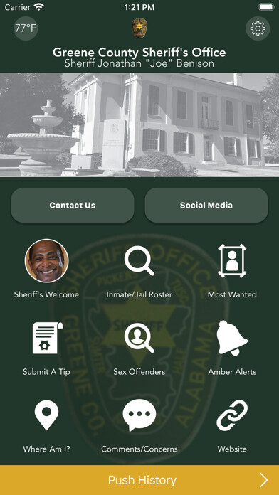 Emulate iPhone app Greene County Sheriff using MyAndroid Emulate iPhone app Greene County Sheriff using MyAndroid