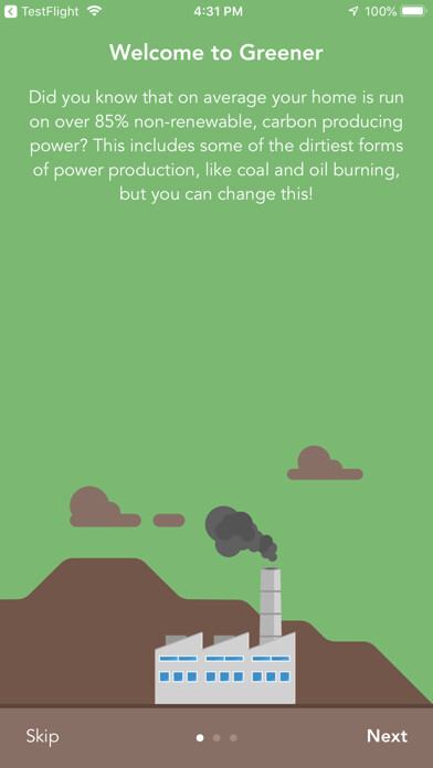 Emulate iPhone app Greener Renewable Energy using MyAndroid