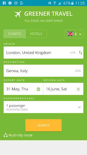 Run android online APK Greener Travel:  The Green Travel Comparison from MyAndroid or emulate Greener Travel:  The Green Travel Comparison using MyAndroid