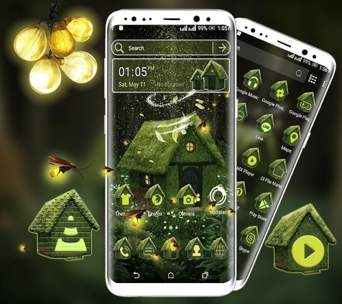 Run android online APK Green Forest  House Launcher Theme from MyAndroid or emulate Green Forest  House Launcher Theme using MyAndroid