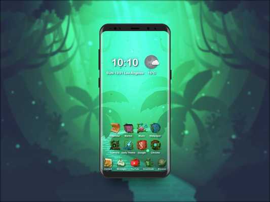 Emulate Android APK Green Forest Launcher Theme