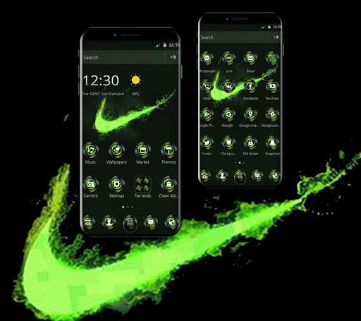 Emulate Android APK Green Neon Check Mark Theme