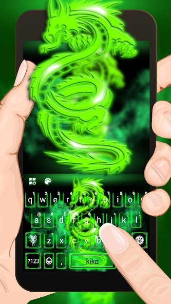 Run android online APK Green Neon Dragon Keyboard Theme from MyAndroid or emulate Green Neon Dragon Keyboard Theme using MyAndroid