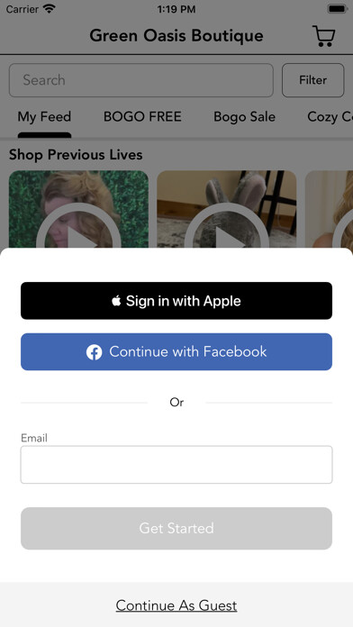 Emulate iPhone app Green Oasis Boutique using MyAndroid Emulate iPhone app Green Oasis Boutique using MyAndroid