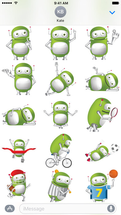 Emulate iPhone app Green Robot Stickers using MyAndroid Emulate iPhone app Green Robot Stickers using MyAndroid