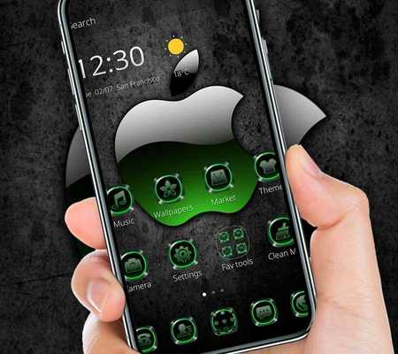 Emulate Android APK Green Tech Neon Apple Theme