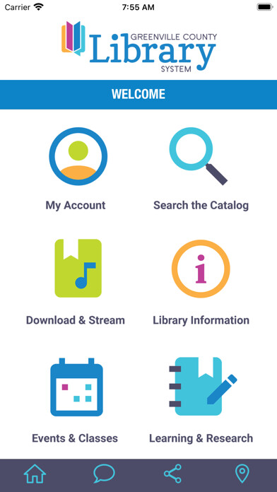 Emulate iPhone app Greenville County Library (SC) using MyAndroid