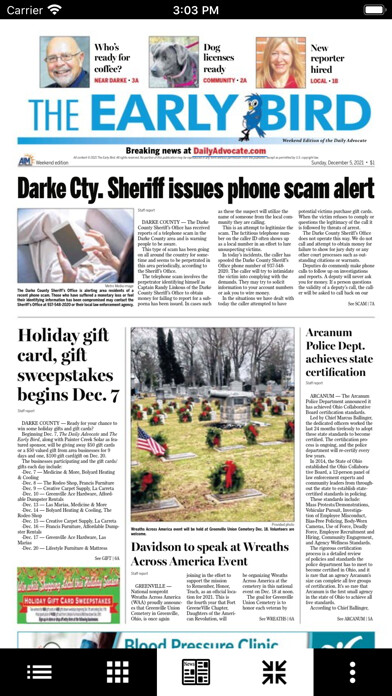 Emulate iPhone app Greenville Daily Advocate using MyAndroid Emulate iPhone app Greenville Daily Advocate using MyAndroid