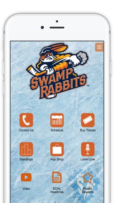 Emulate iPhone app Greenville Swamp Rabbits using MyAndroid