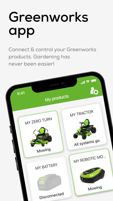 Emulate iPhone app Greenworks tools using MyAndroid