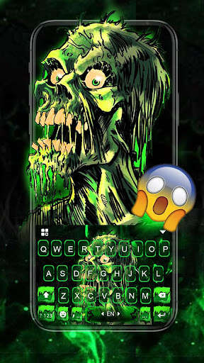 Run android online APK Green Zombie Skull Keyboard Theme from MyAndroid or emulate Green Zombie Skull Keyboard Theme using MyAndroid