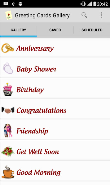 Run android online APK Greeting Cards Maker : Gallery for all occasions from MyAndroid or emulate Greeting Cards Maker : Gallery for all occasions using MyAndroid