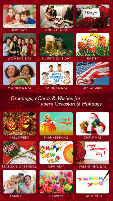 Emulate iPhone app Greeting Cards & Wishes using MyAndroid