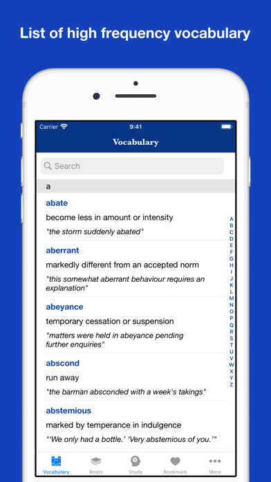 Emulate iPhone app GRE® High frequency wordlist using MyAndroid Emulate iPhone app GRE® High frequency wordlist using MyAndroid