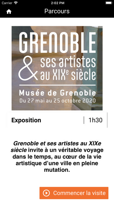 Emulate iPhone app Grenoble et ses artistes XIXe using MyAndroid