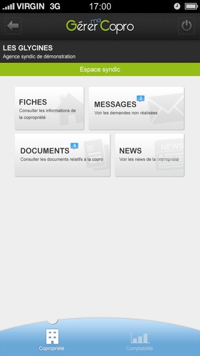 Emulate iPhone app Gérer Ma Copro using MyAndroid