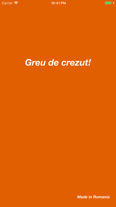 Emulate iPhone app Greu de Crezut! using MyAndroid