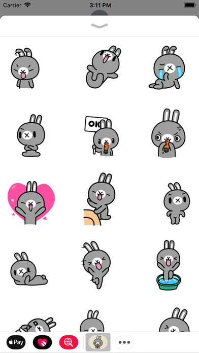 Emulate iPhone app Grey Bunny Animated Stickers using MyAndroid Emulate iPhone app Grey Bunny Animated Stickers using MyAndroid
