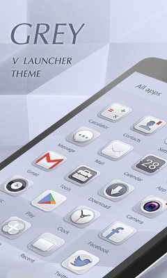 Emulate Android APK Grey V Launcher Theme Emulate Android APK Grey V Launcher Theme