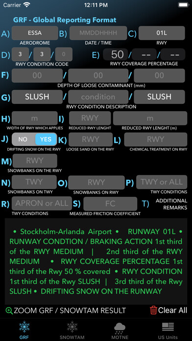Emulate iPhone app GRF Snowtam using MyAndroid