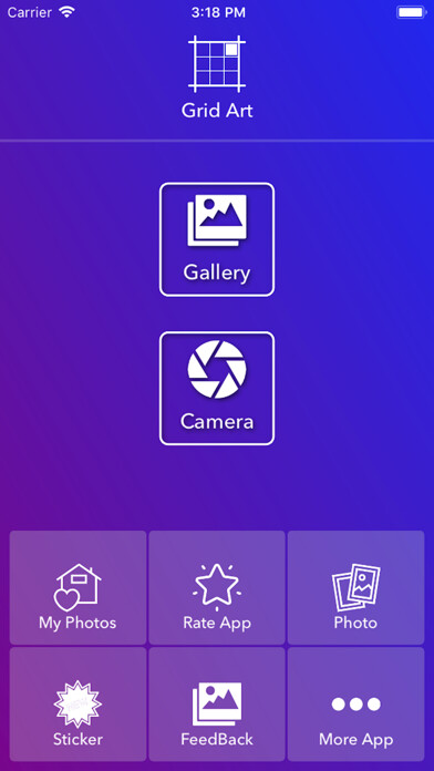 Emulate iPhone app GridArt using MyAndroid