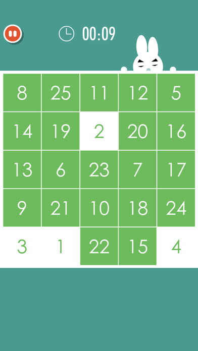 Emulate iPhone app Grid Game:Schulte grid using MyAndroid