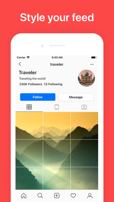 Emulate iPhone app Grid Tiles using MyAndroid