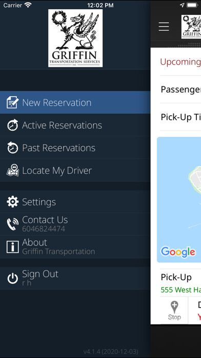 Emulate iPhone app Griffin Transportation using MyAndroid