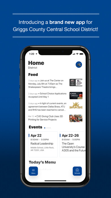 Emulate iPhone app Griggs County Central School using MyAndroid Emulate iPhone app Griggs County Central School using MyAndroid