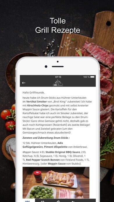 Emulate iPhone app Grill Heaven using MyAndroid