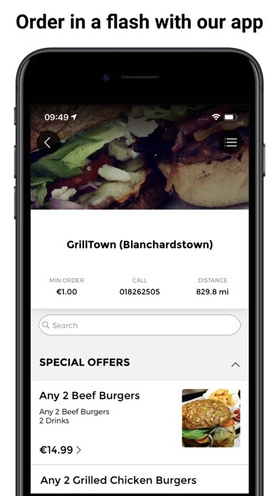 Emulate iPhone app GrillTown - Burgers & Kebabs using MyAndroid