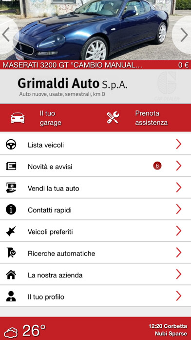 Emulate iPhone app Grimaldi Auto S.p.A. using MyAndroid