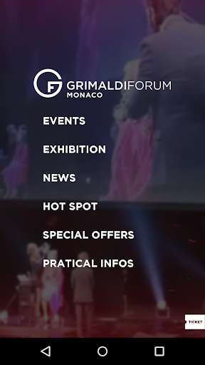 Run android online APK Grimaldi Forum from MyAndroid or emulate Grimaldi Forum using MyAndroid