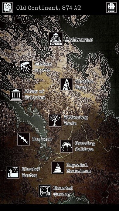 Emulate iPhone app Grim Quest - Old School RPG using MyAndroid
