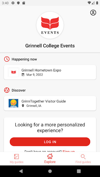 Run android online APK Grinnell College Events from MyAndroid or emulate Grinnell College Events using MyAndroid