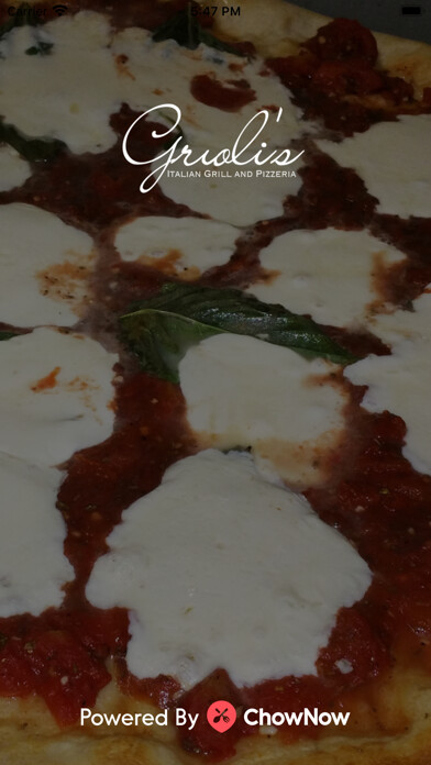 Emulate iPhone app Griolis Italian Bistro using MyAndroid
