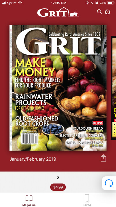 Emulate iPhone app GRIT Magazine using MyAndroid