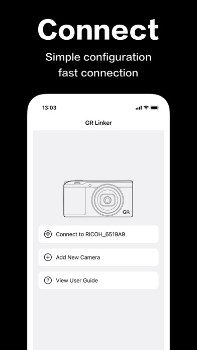 Emulate iPhone app GR Linker - GR Remote Viewer using MyAndroid