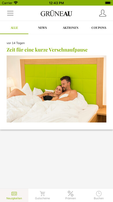 Emulate iPhone app Grüne Au Genussapp using MyAndroid