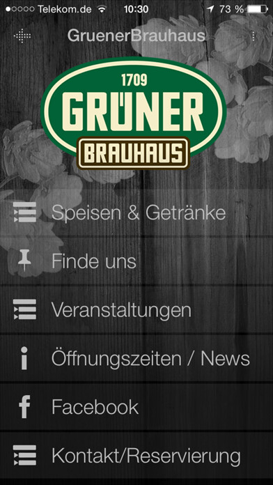 Emulate iPhone app Grüner Brauhaus using MyAndroid Emulate iPhone app Grüner Brauhaus using MyAndroid