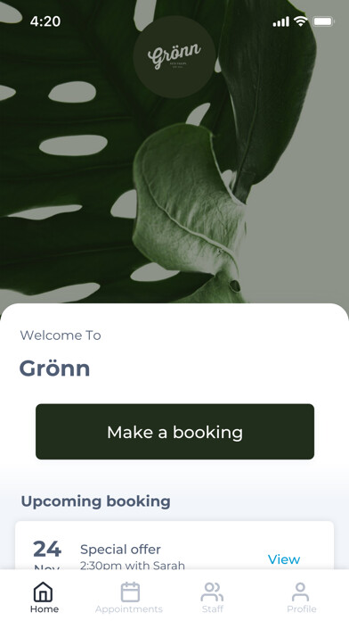 Emulate iPhone app Grönn using MyAndroid