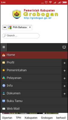 Emulate Android APK Grobogan.go.id